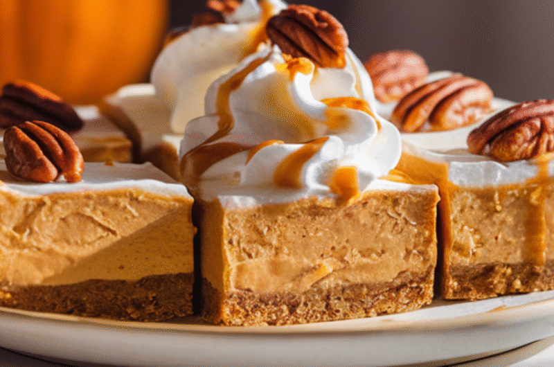Pumpkin Spice Cheesecake Bars