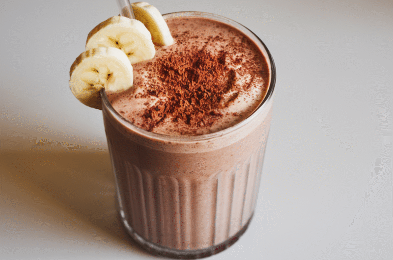 Chocolate Peanut Butter Banana Smoothie