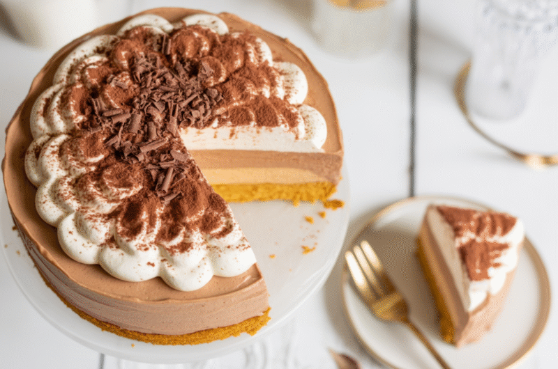 Pumpkin Chocolate Mousse Cake