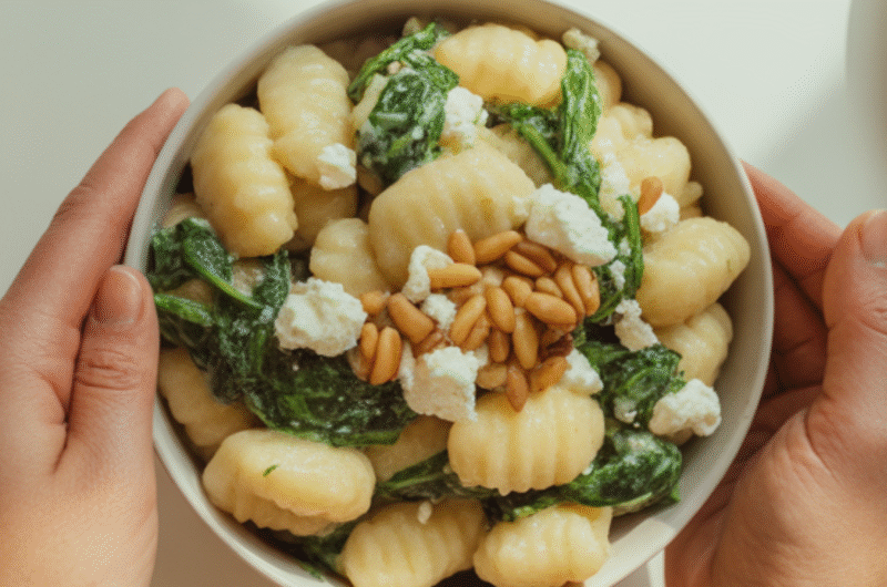 Creamy Gnocchi with Spinach and Feta