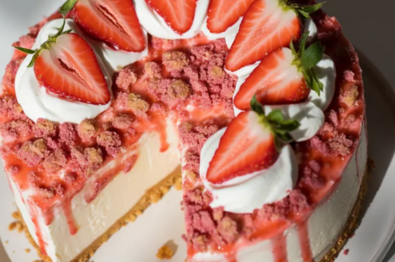 Strawberry Crunch Cheesecake