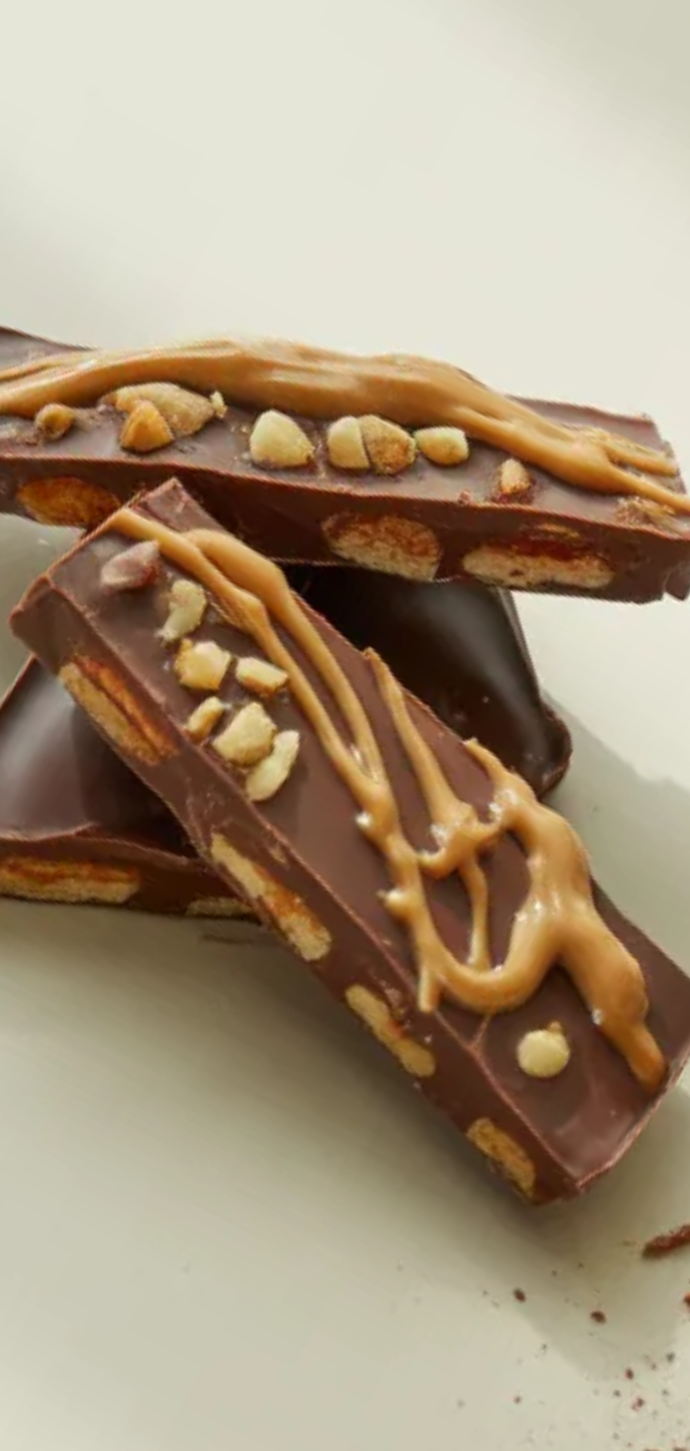 Easy chocolate date bark recipe styled on a clean white background