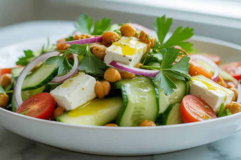 Cucumber Feta Crunch Salad