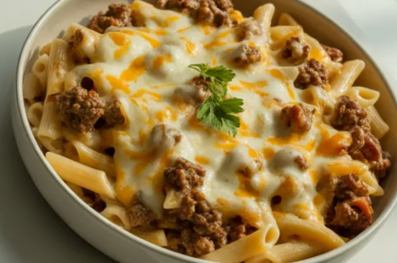 Cheesy Beef Pasta Skillet