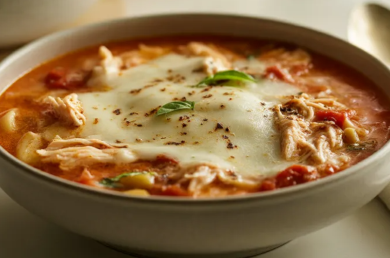 Crock Pot Creamy Chicken Parmesan Soup
