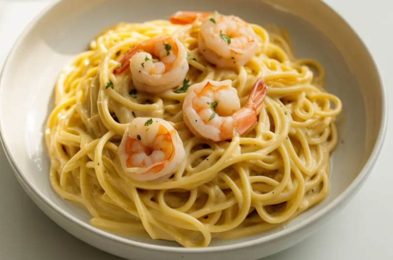 One-Pot Garlic Butter Shrimp Pasta